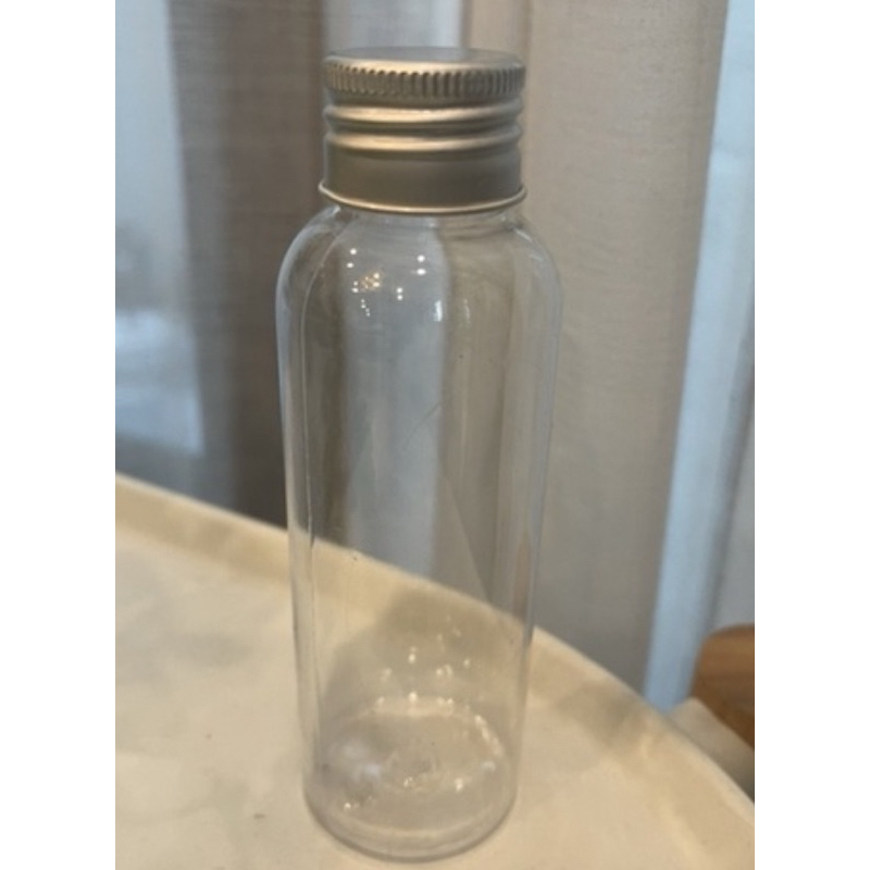 ขวดpet100mlพร้อมฝาปิดอลูมิเนียมสีเงิน100/300/500แพค