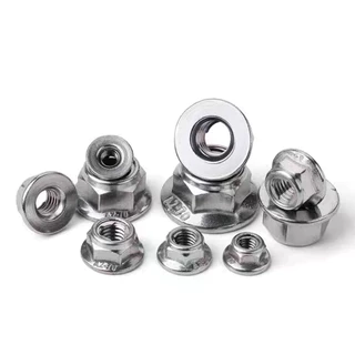 น็อตจานเรียบกันคลาย ยู-ล็อค เกลียวมิล Stanless Steel SUS 304 Metric Thread U-Lock Flanged Nuts.