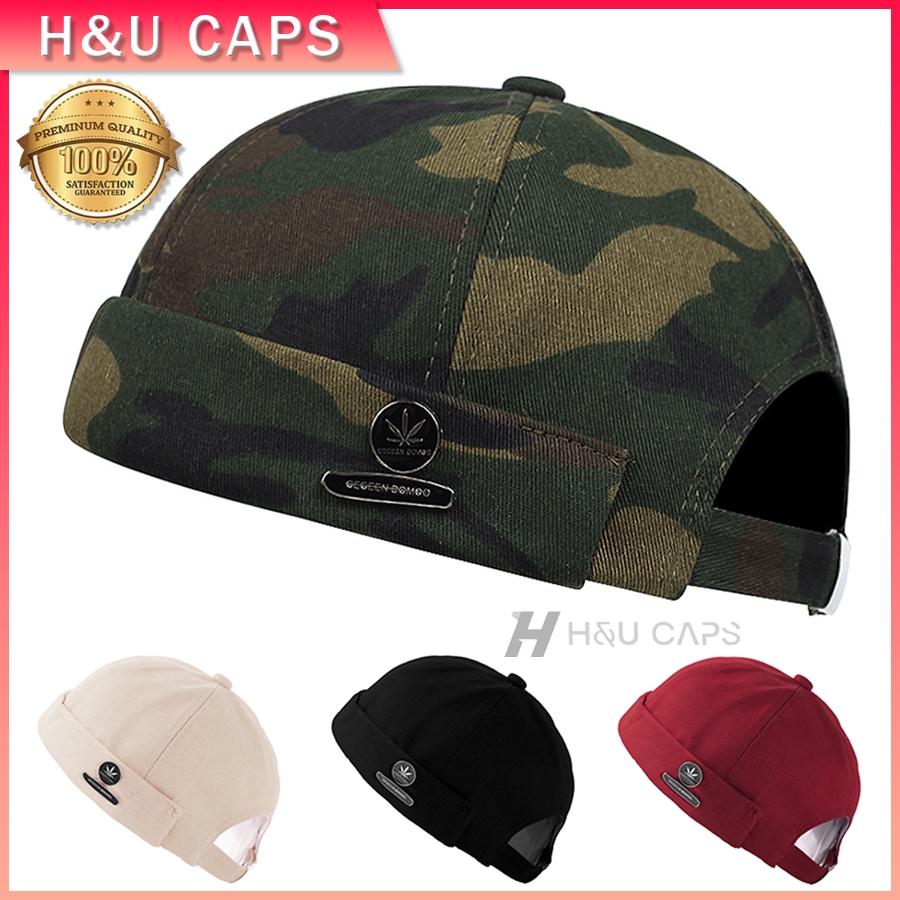 หมวกทรงโดม หมวกบีนนี่ สีลายพราง ย้อนยุค ปรับขนาดได้ เหมาะกับผู้ชายและผู้หญิง ท่องเที่ยว ปาร์ตี้