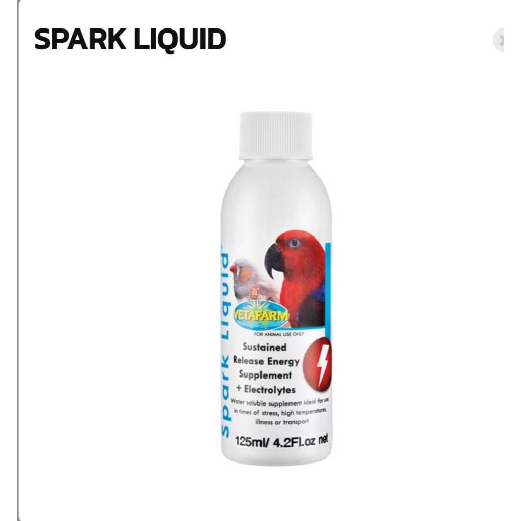 Spark Liquid (แพ็กเกจ) เกลือแร่ เดินทาง สำหรับนกทุกสายพันธุ์