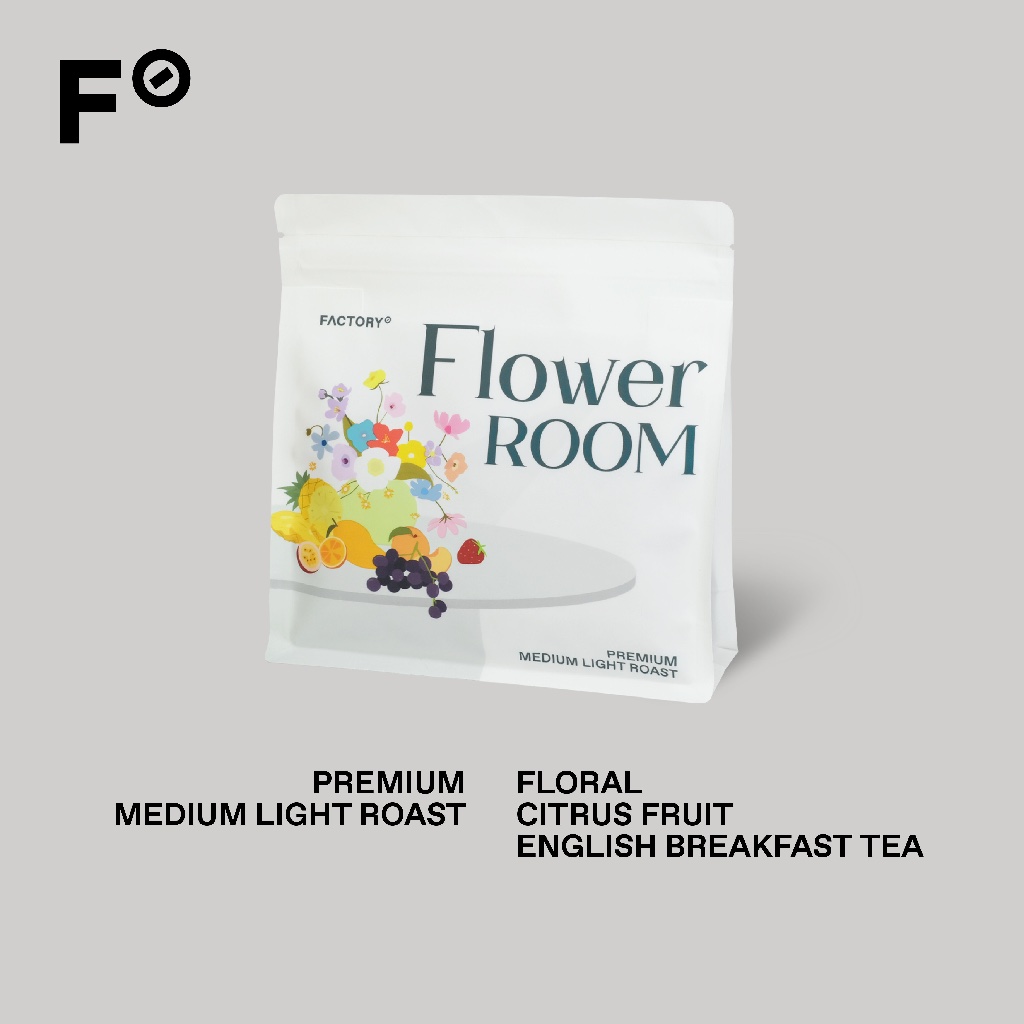 เมล็ดกาแฟเบลนด์ Flower Room (พรีเมี่ยม) | House Blend | Factory Coffee