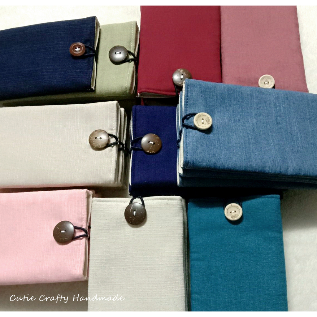 Fabric Phone Case ซองใส่โทรศัพทมือถือผ้าฝ้ายคอตตอน สีพื้น บุใยนุ่มกันกระแทก ใส่มือถือได้หลายรุ่น (Free Size) - รูปที่ 5