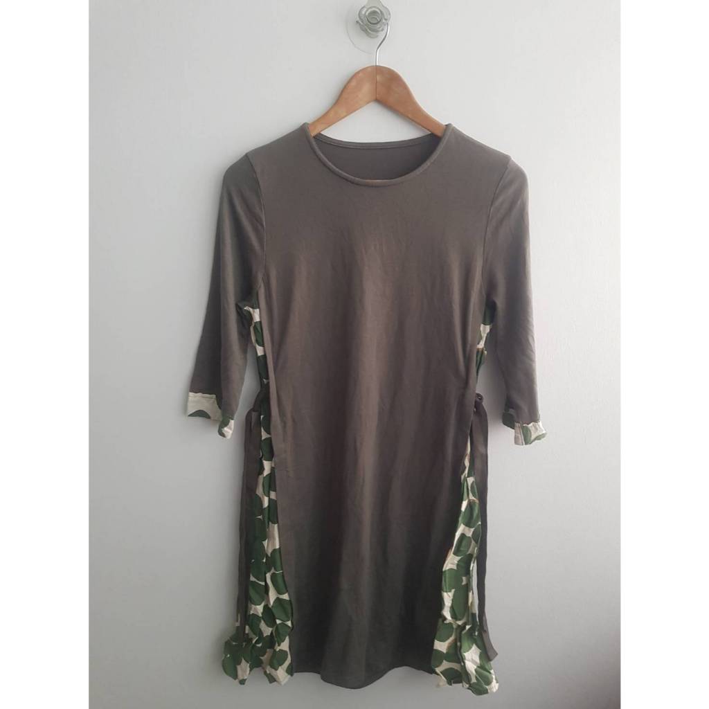 DR-Bเสื้อคอตตอนยืดแต่งผ้าต่อน่ารัก Apalser 38/36 แขนสามส่วน