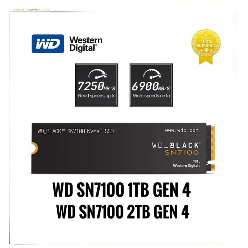 SSD WD SN7100 1TB/2TB GEN 4 M.2 NVMe