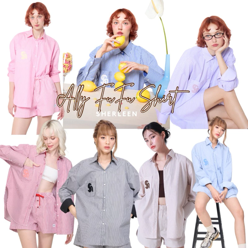 🔥พร้อมส่ง 7สี New ally fufu #oversize #oversize #sherleen #เชิ้ตตัวใหญ่ #เชิ้ตเกาหลี