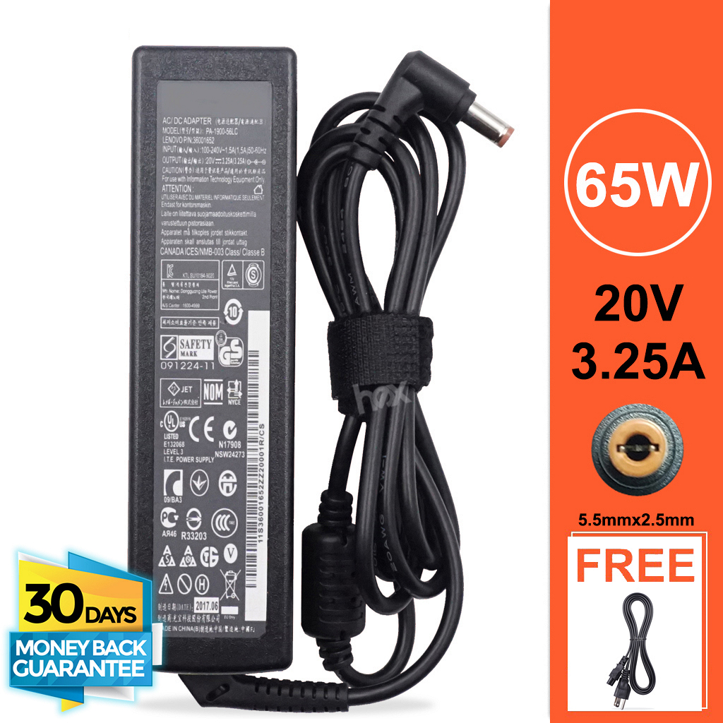 LENOVO Adapter 3.25A 5.5*2.5mm G230 G430 G450 Z360 Z370 Z380 Z460 B450 B460 B465 U300E U300S Y460 Y4