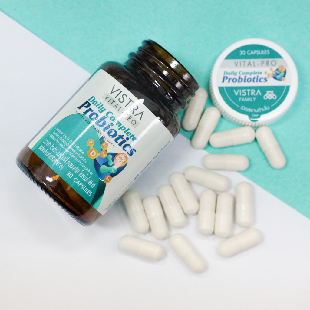 VISTRA วิสทร้า Probiotics โพรไบโอติกส์ 30Capsules Vital-Pro Daily Complete Probiotic #12505 ราคา ถูกที่สุด ดีลบีเคเค แกลเลอรีภาพที่ 3
