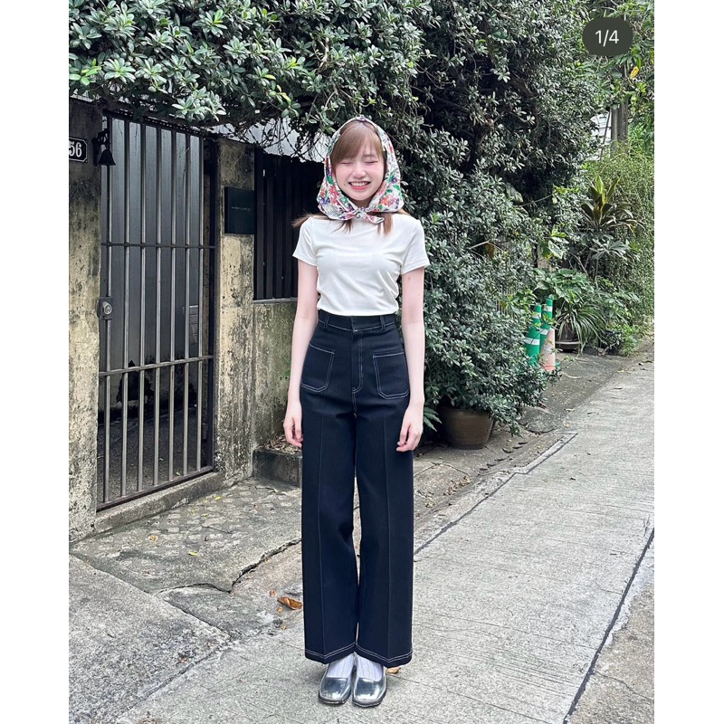 New🫧Beming bkk Denim spandex(สีดำ)