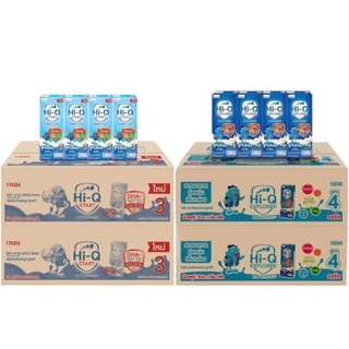2 ลัง UHT Hi-Q สูตร3และสูตร4 ยูเอชที ไฮคิว พรีไบโอโพรเทก มกล่องรสจืด สูตร3 และสูตร4