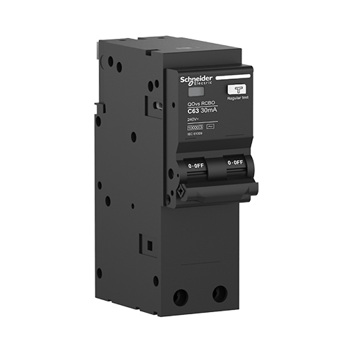 Schneider QOvs RCBO Main Breaker 2Pole, 16-63 10kA