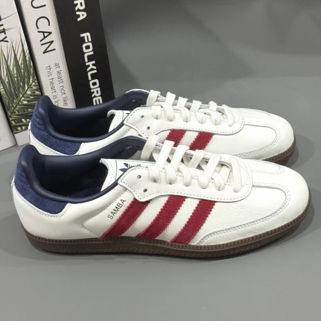 （ของแท้ 100 %）adidas originals spezial samba OG IH4881 2025 สีขาวแดง