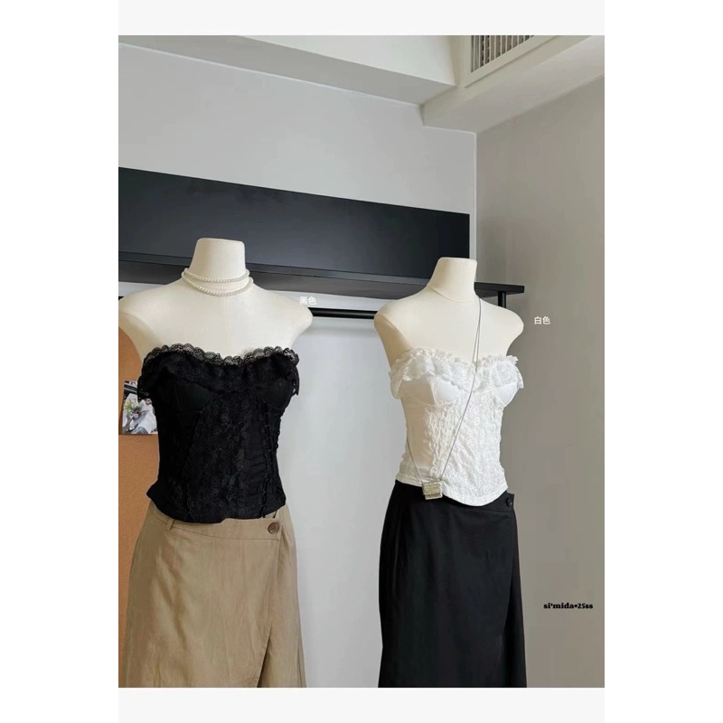 เกาะอด Maylada🅓🅔🅣🅐🅘🅛  ผ้าลูกไม้มีซับในผ้ามีความยืดเยอะมากค่ะ ใส่สบายไม่อึดอัด แต่อยู่ทรงสวย มีซับฟอง