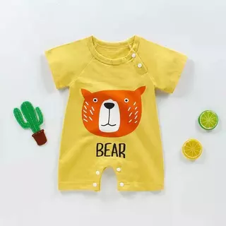 Babyonline(Y321)P1-OF4 (ส่งด่วน1วัน)ชุดบอดี้สูทเด็กแรกเกิดลายการ์ตูน ผ้าฝ้าย อ่อนโยนต่อผิวเด็ก มีกระดุมไหล่