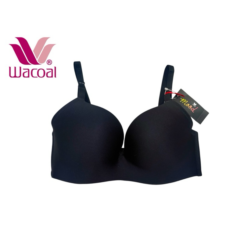 Wacoal Mood Travel Bra บราม้วนได้ ไร้โครง รุ่น MM1243 มี4สี ดำ เบส เทา โอวัลติน Size E75/34E