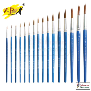 I-Paint พู่กันกลม ไอเพ้นท์ พู่กันสีน้ำ สีอะคริลิค Round Brush เบอร์ 1-12 จำนวน 1 ด้าม