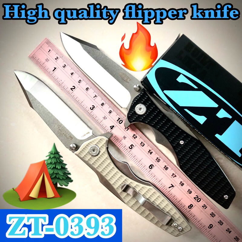 High quality flipper knife ZT-0393 for collection and use camping 🏕️😀
