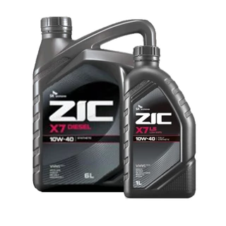 *ZIC X7 10W40 น้ำมันเครื่องสังเคราะห์แท้ 100% สำหรับเครื่องยนต์ดีเซล แถมผ้า Micro Fiber 1 ผืน