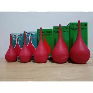 STANDARD-Syringe Ball ไซริงค์บอล เบอร์ 1-10 ลูกยางแดงเอนกประสงค์ ลูกยางดูด ที่ดูด