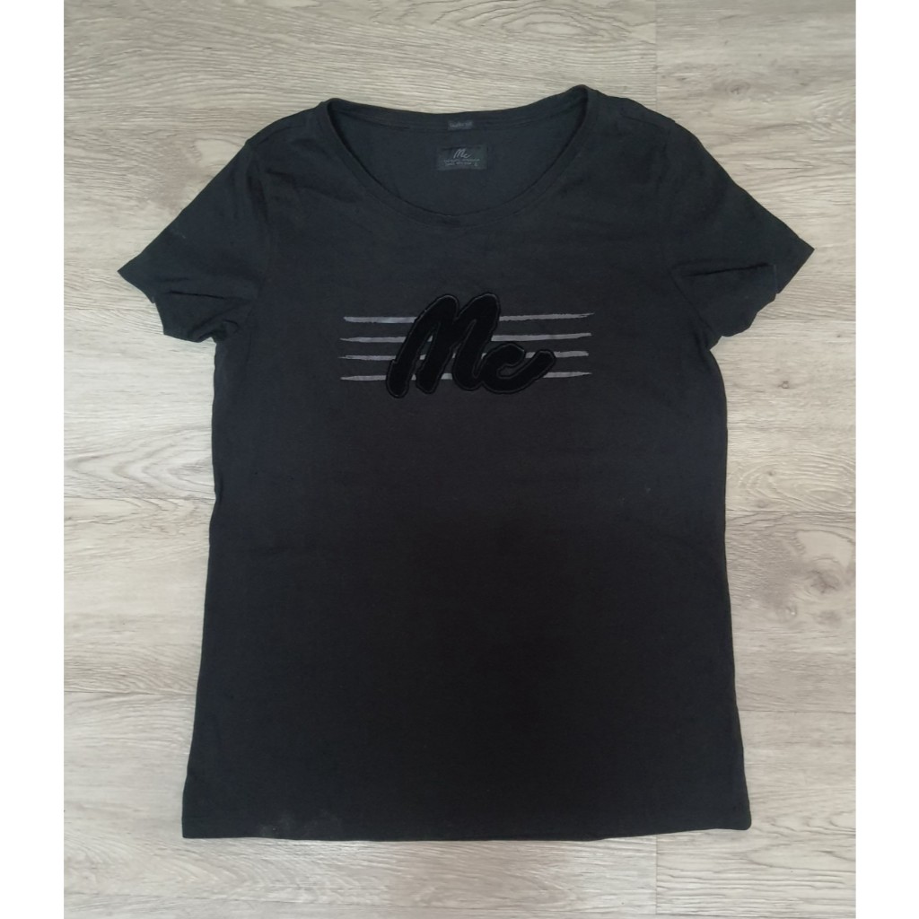 Mc Jeans แม็คยีนส์ เสื้อยืด ปักโลโก้กำมะหยี่ Mc ไซส์ L