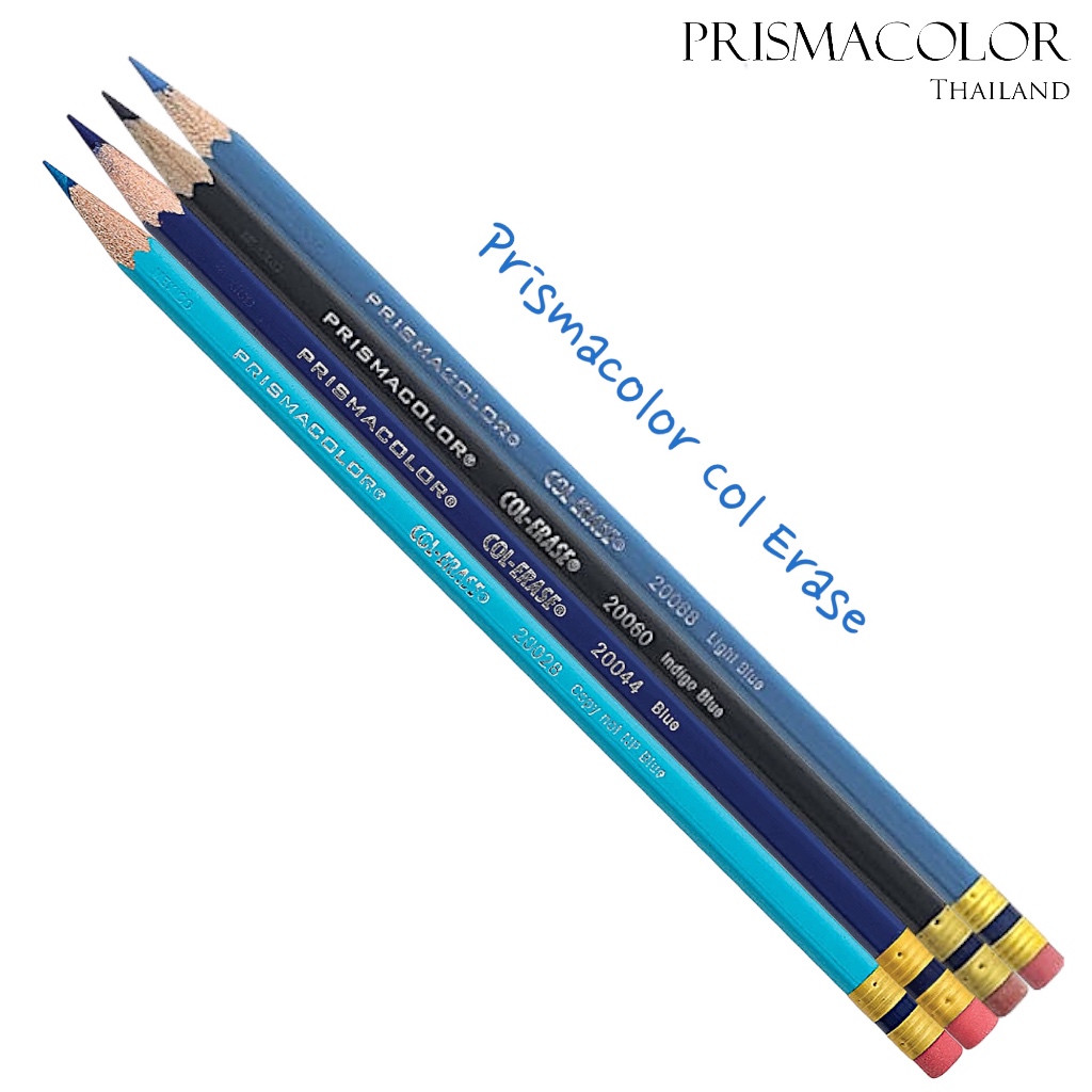 ดินสอสีลบได้ Prismacolor Col-Erase (สีฟ้า) แยกแท่ง | มียางลบในตัว เหมาะงานร่างแบบ วาดรูป