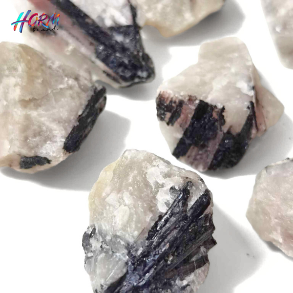 หิน Tourmaline Quartz แก้วขนเหล็ก ทัวร์มาลีนควอตซ์ หินแร่ธรรมชาติ แท้100% อัญมณี  พลอย - รูปที่ 4
