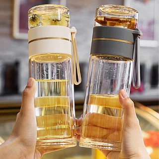 ของขวัญ🎁 450ML กระบอกชงชา ชงน้ำชา แบบพกพา พร้อมที่กรองชา แก้วชงชาแยกกาก แก้ว 2 ชั้นกันร้อนมือ KoKuBa