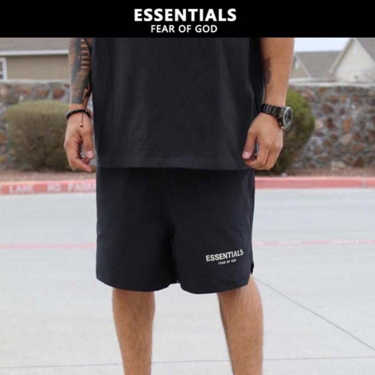 『ESSENTIALS』กางเกงขาสั้น FEAR OF GOD ESSENTIALS กางเกงขาสั้นไนลอนสำหรับผู้ชาย