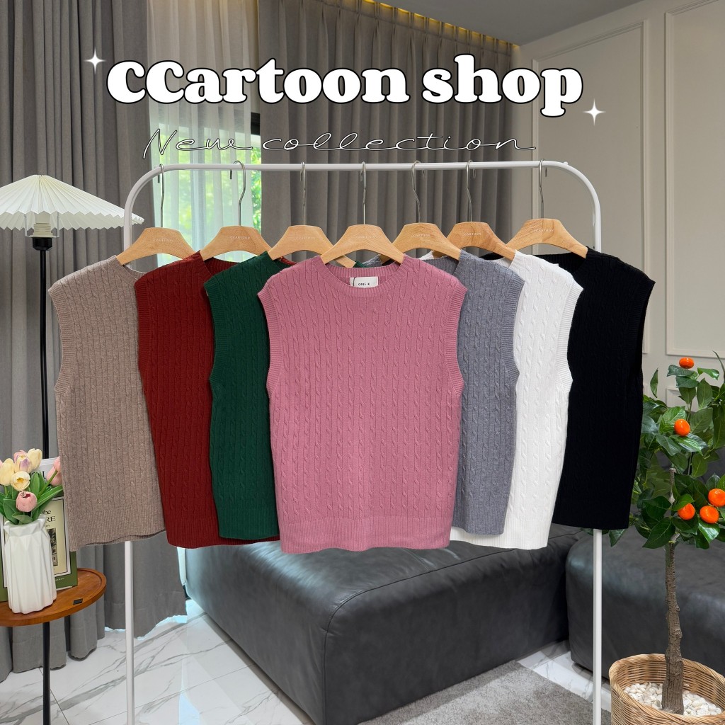 เสื้อไหมพรมผ้าร่องแขนกุดป้าย ONE-K (1752)