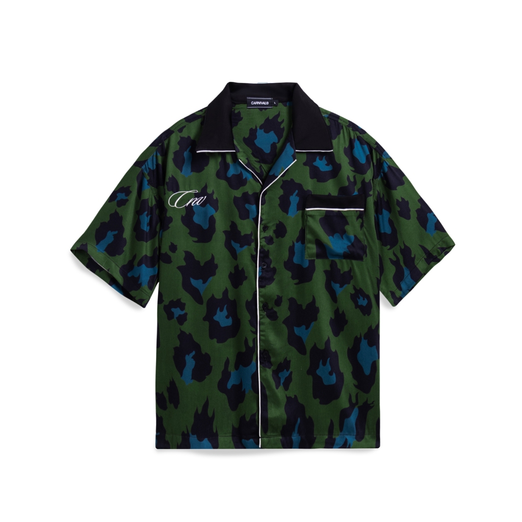 CARNIVAL CNVFW24HW002GR LEOPARD HAWAII SHIRT GREEN