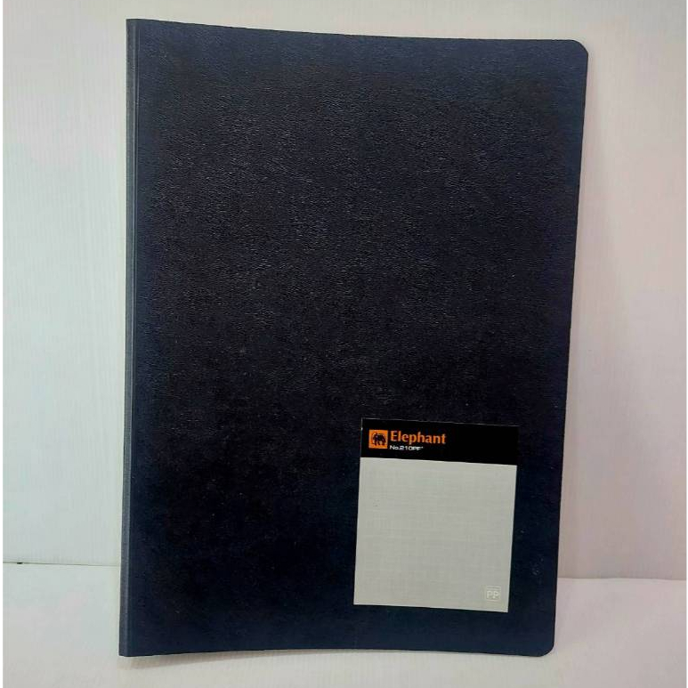 Sale !!!!!!!! แฟ้ม 2 ห่วง ตราช้าง รุ่น 210PF UPGRADE สีดำ ( 1 เล่ม )
