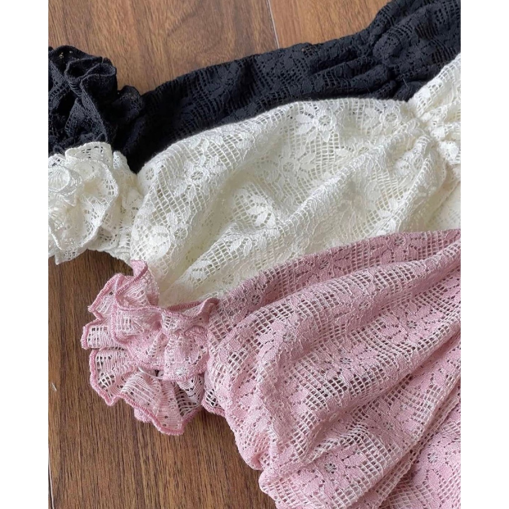 พร้อมส่ง 🇹🇭 งานนำเข้า ✈️ เดรสยาว สายเดี่ยว ลูกไม้ เข้ารูป ใส่ขึ้นไหล่ ปาดไหล่ได้ ฟรีไซต์ - รูปที่ 5