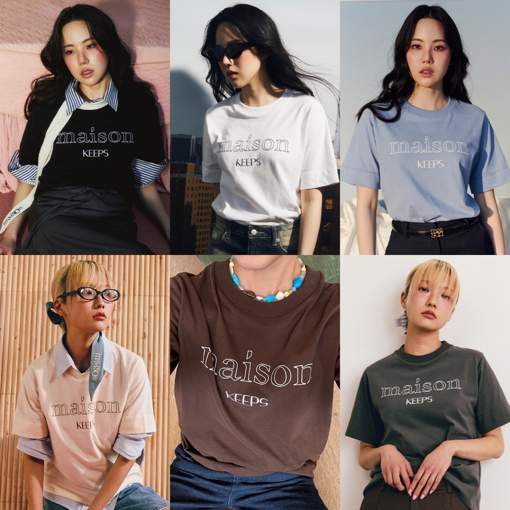 maison KEEPS | The Standard Outline Logo Tee | เสื้อยืด สกรีนโลโก้ | มี 2 Size อก 38" และอก 42"