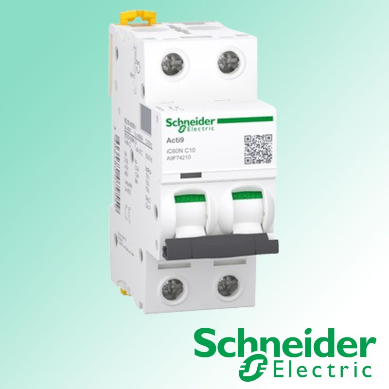 Acti IC60N 2P 1A - 63A (A9F74201 - A9F74263) มินิเอเจอร์เซอร์กิตเบรคเกอร์ เบรกเกอร์เกาะราง เกาะราง ″