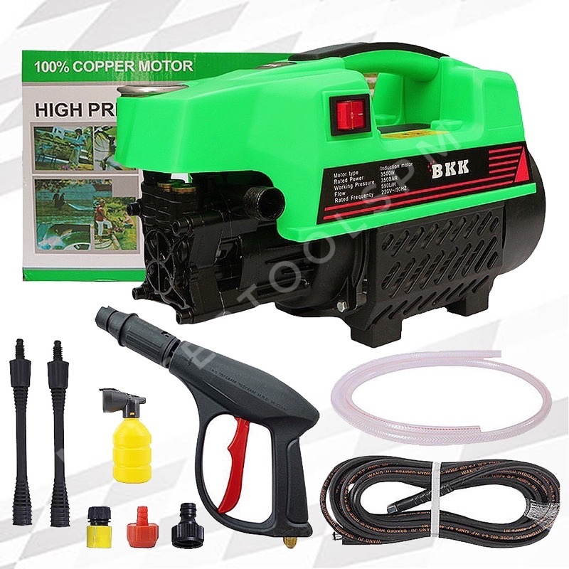 เครื่องฉีดน้ำ แรงดันสูง BKK และ RSK ขนาด 350 บาร์ (ฉีดจริงเทียบ 400 บาร์) กระปุกฉีดโฟม มี 2 ก้าน