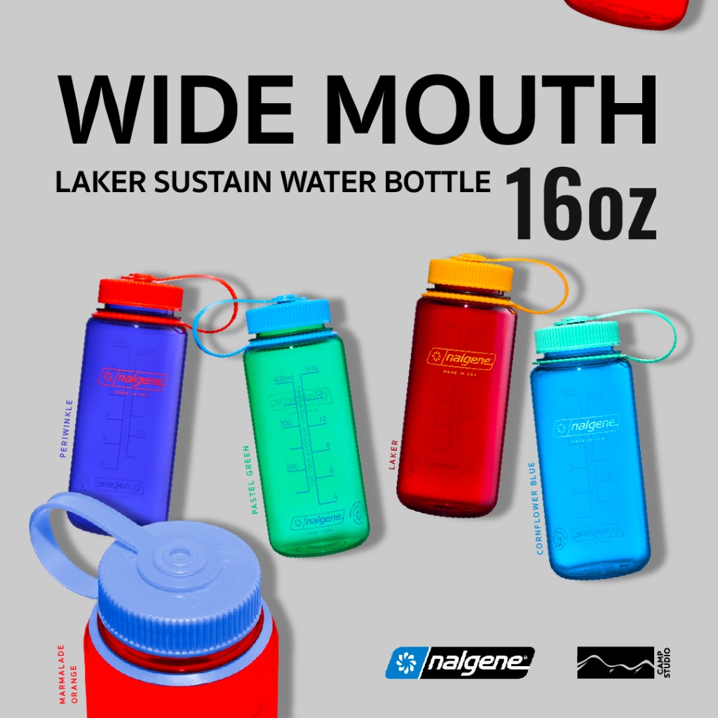 Nalgene 16oz Wide Mouth Laker Sustain Water Bottle