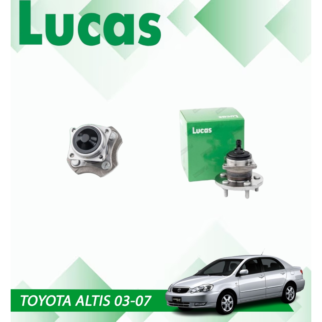 เสื้อดุม ดุมล้อหลัง toyota corolla altis zre120 ปี 2001-2007 โตโยต้า โคโรลล่า อัลติส /lucas ต่อตัว