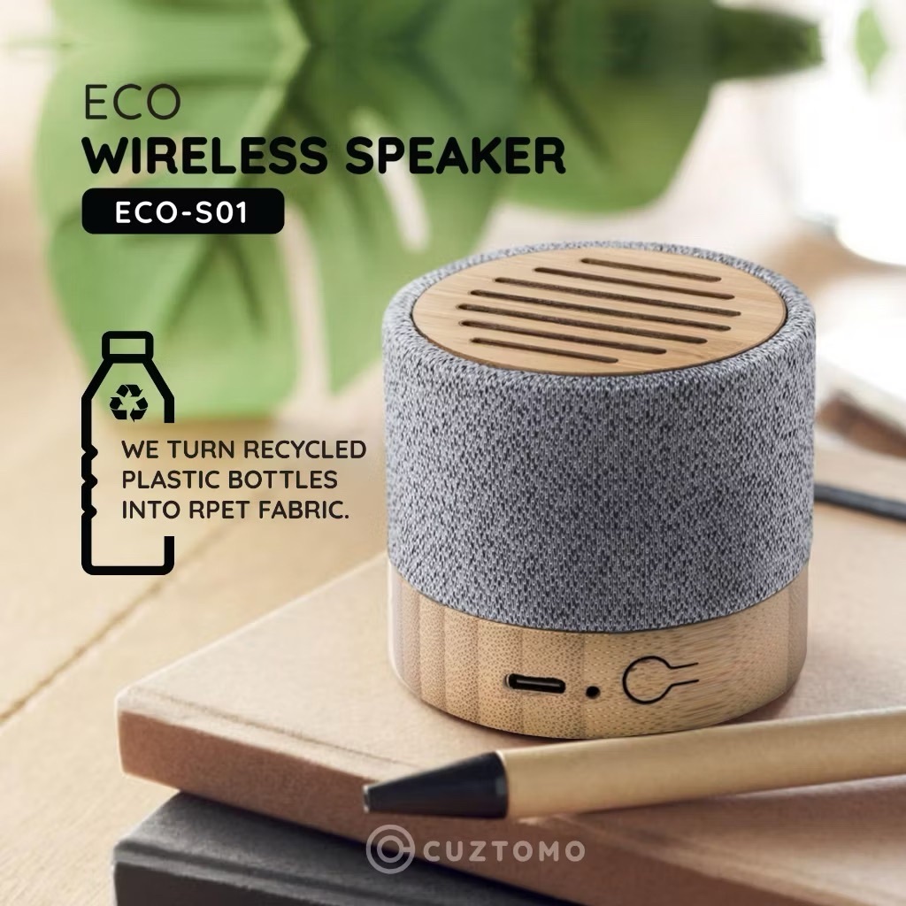 ลำโพงไร้สายรักษ์โลก CUZTOMO - Eco bluetooth speaker ลำโพงพกพา 3W เสียงดี คุ้มค่า ชาร์จ Type C
