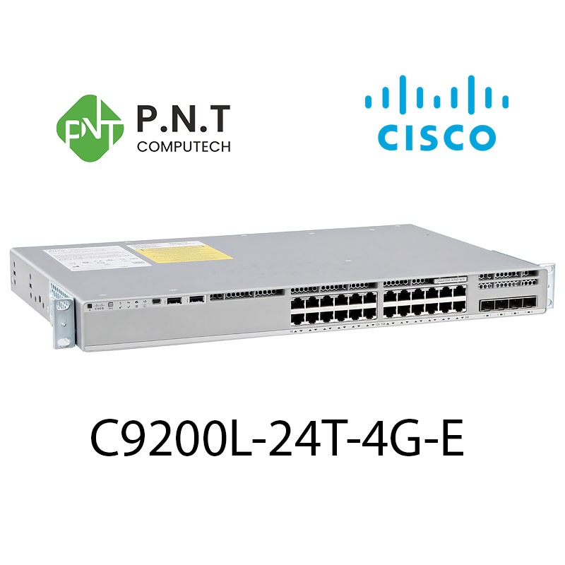 Cisco Catalyst 9200L 24-port data, 4 x 1G, Network Essentials Switch (C9200L-24T-4G-E)