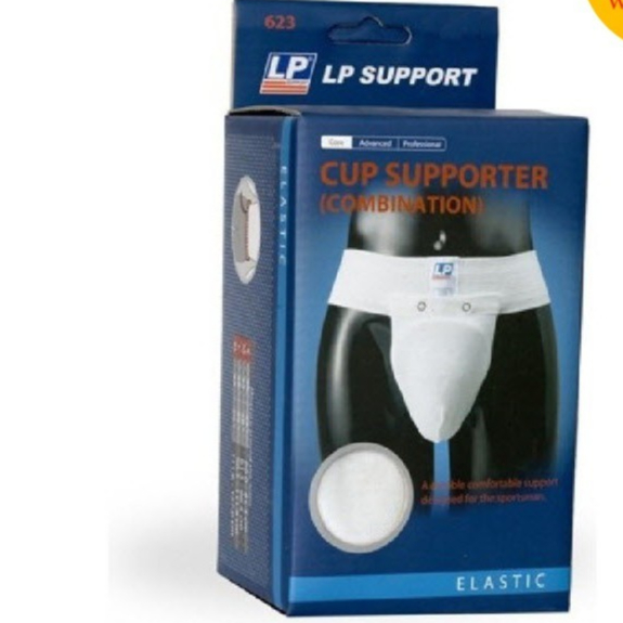 LP Cup Support Supporter (622) สีขาว กางเกงในชาย อุปกรณ์พยุงไส้เลื่อน (ไม่มีกระจับ)