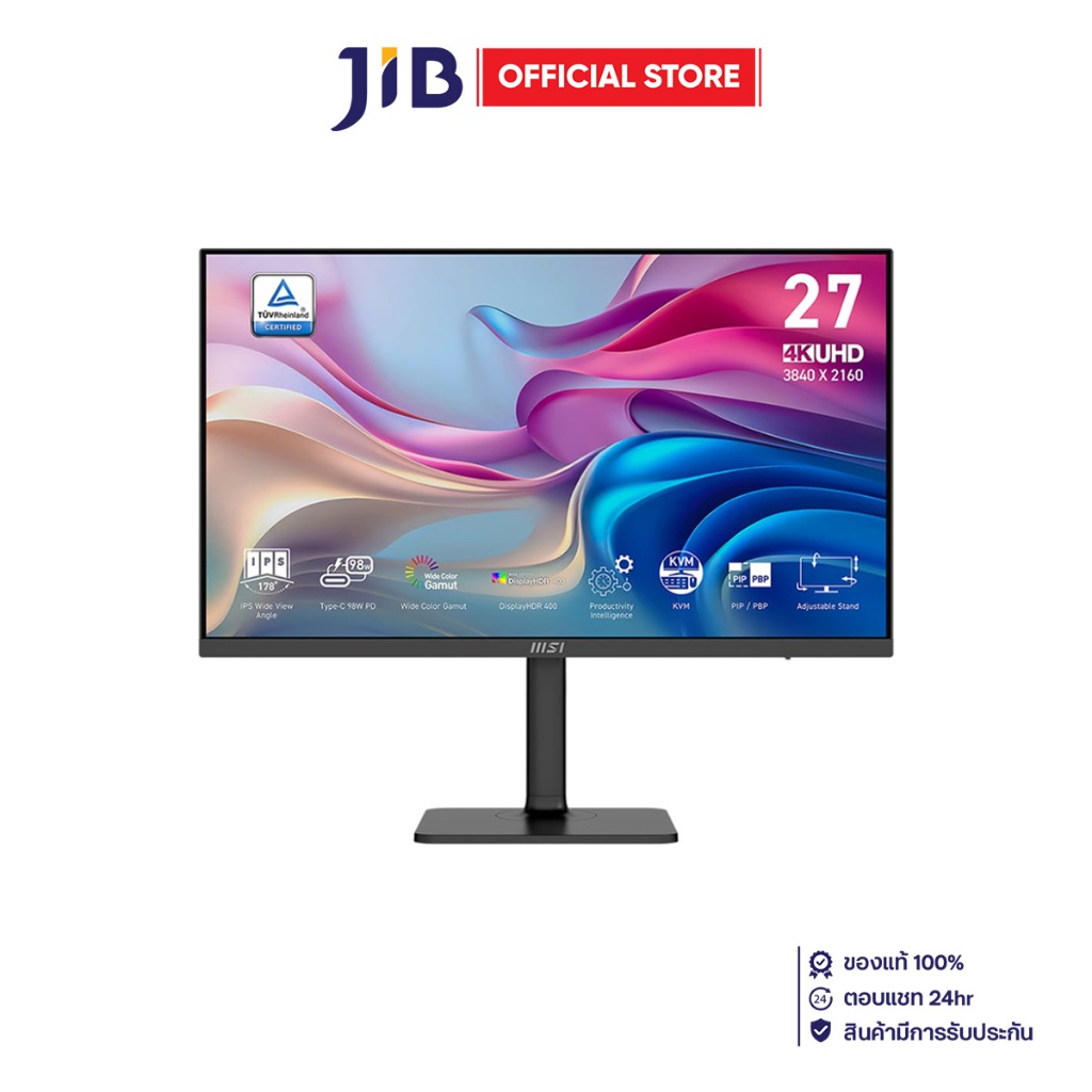 MONITOR (จอมอนิเตอร์) MSI MODERN MD272UPHG - 27 INCH IPS 4K 60Hz ADAPTIVE SYNC USB-C