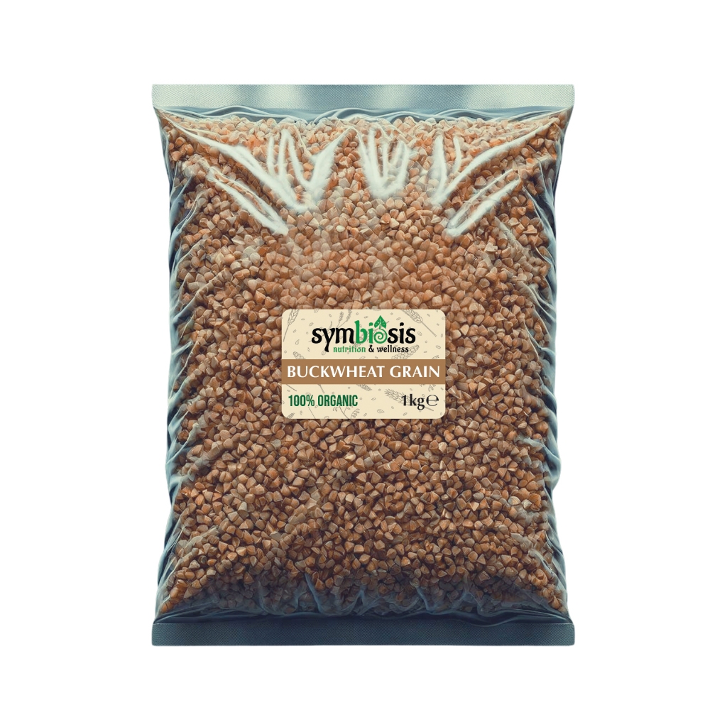 SYMBIOSIS - Organic/Bio Green Buckwheat Grains (Raw & Hulled) 1 Kg
