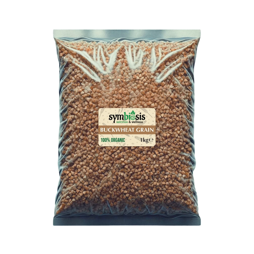SYMBIOSIS - Organic/Bio Green Buckwheat Grains (Raw & Hulled) 1 Kg
