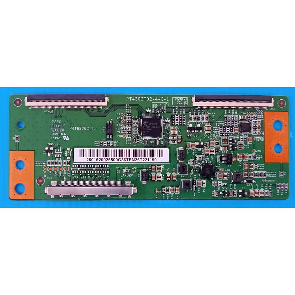 บอร์ทีคอนทีวี HAIER รุ่น H43D6FG พาสบอร์ด PT430CT02-4-C-1 ( ช๊อกเก็ต LVDS แบบเสียบ )