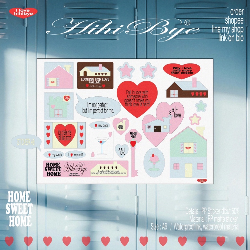 Sticker Home Sweet Home / size :  A6