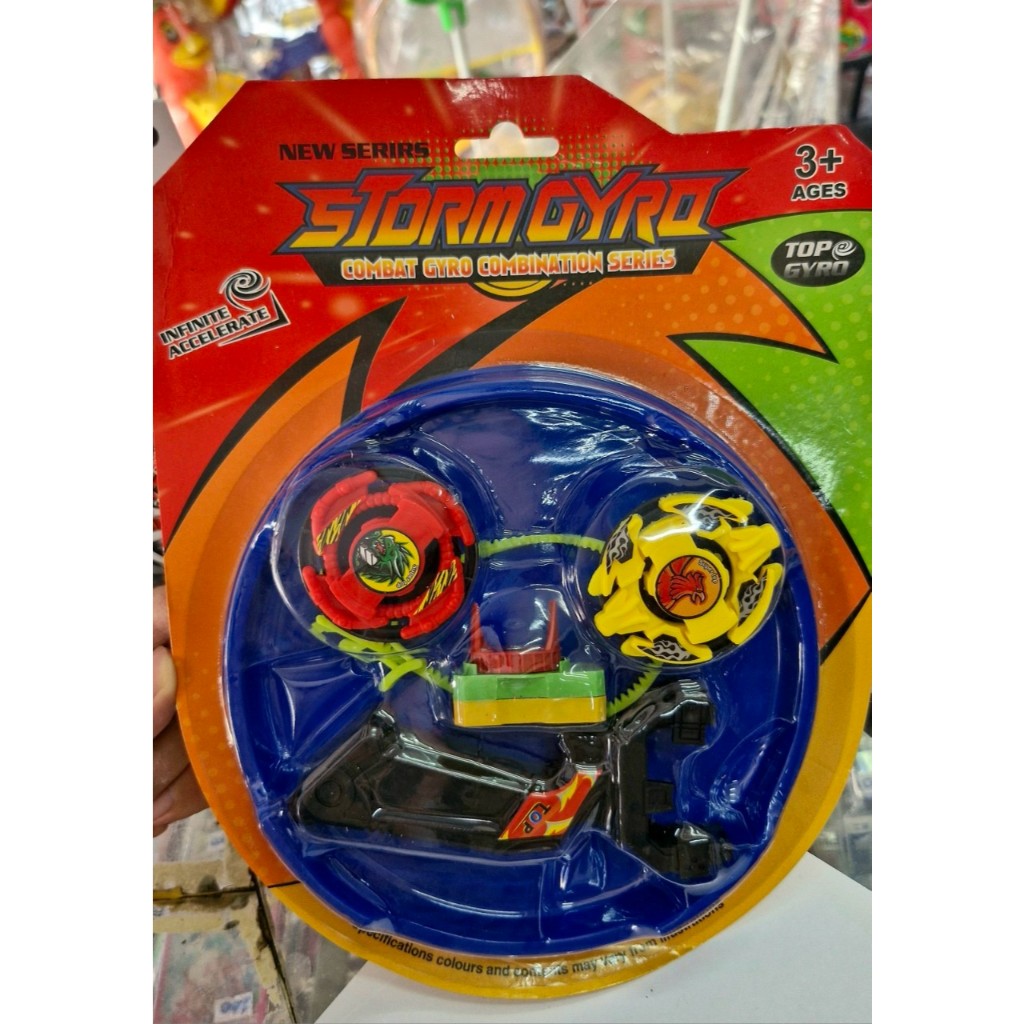 เบเบลด ชุดพร้อมเล่น มีมือจับตัววเสริมในตัว มีเบเบลด ลูกข่าง 2 ลูก ในแต่ละแผง สนาม อยู่ในแผง สินค้าไม่ต้องประกอบเล่นได้เล