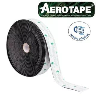AEROTAPE เทปพันท่อแอร์ ฉนวนพันแอร์ เทปยางดำ มีกาวในตัว เทปโฟม ทนร้อน ยาว 9เมตร / 15เมตร