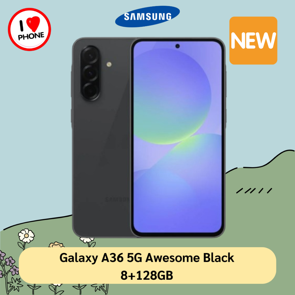 [สินค้าใหม่!!] Samsung - Galaxy A36 5G Awesome Black 8+128GB ซัมซุง รองรับ5G ถ่ายVDO 4K คมชัดทุกเฟรม