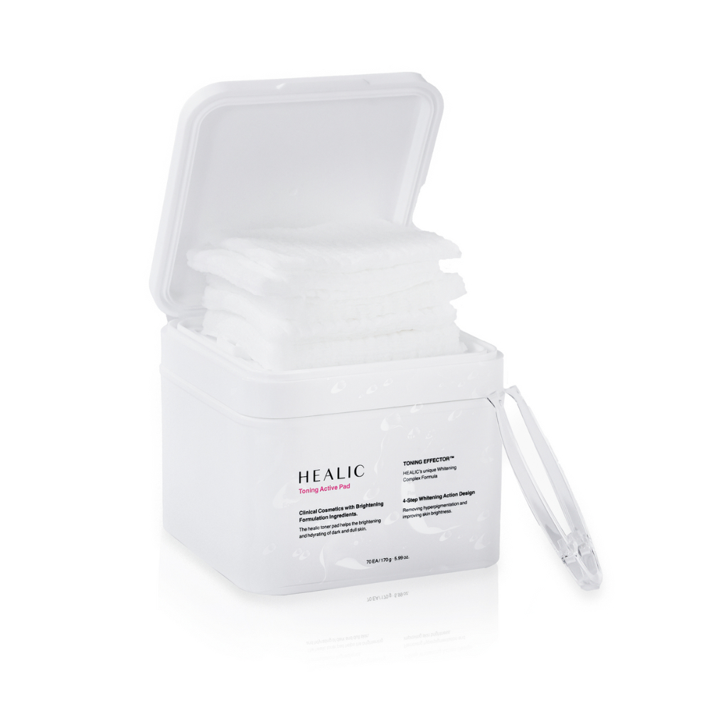 HEALIC Toning Pads แผ่นโทนเนอร์บำรุงผิวสูตรอ่อนโยน ผิวไบร์ท ชุ่มชื้น ลดรอยสิว (70 แผ่น)