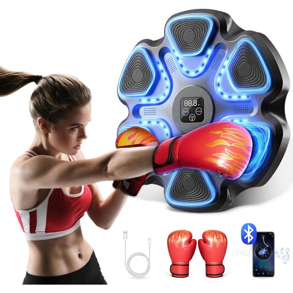 ชกมวยไฟฟ้า music boxing ฟรีนวมชกมวย เป้าซ้อมมวย เป้าชกมวย boxing music สามารถเชื่อมต่อกับเครื่องชกมว