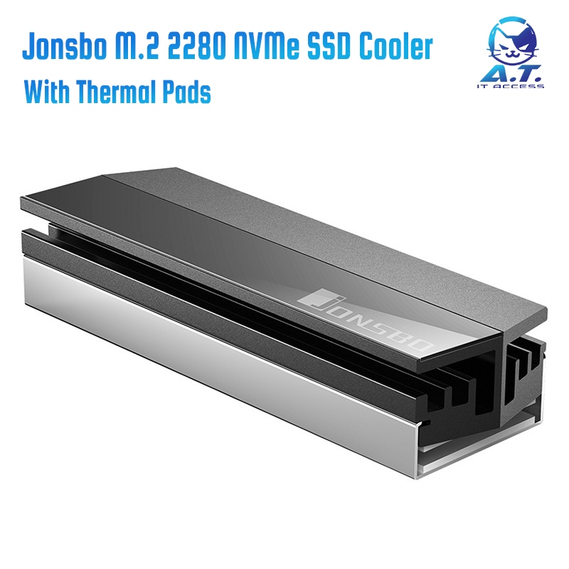 Jonsbo M.2 2280 Gray NVMe SSD Passive Cooler with Thermal Pads